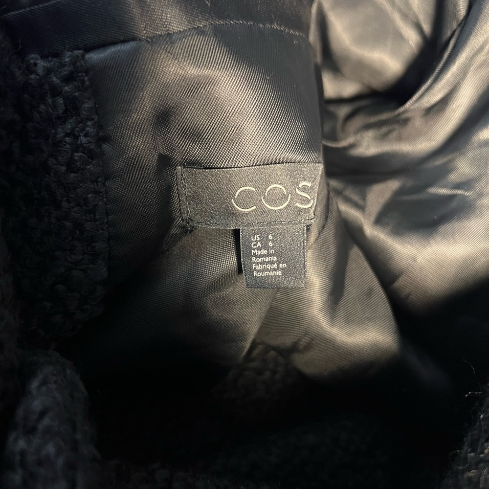 COS black boiled wool peacoat size 6 - Picture 5 of 6